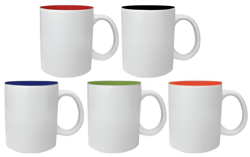 TAZA BLANCA PARA SUBLIMACION COLOR INTERIOR